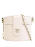 CHANEL Pre-Owned 2021 Mini Quilted Lambskin CC Allure Case vanity bag - White