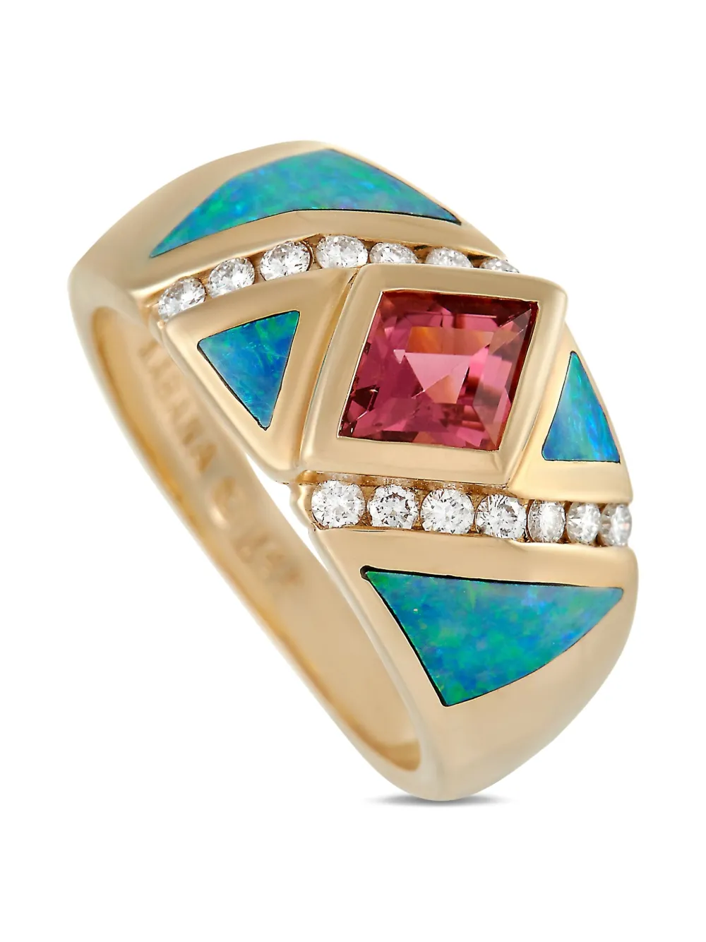 Kabana pre-owned 14K yellow gold tourmaline and diamond ring | Image 2