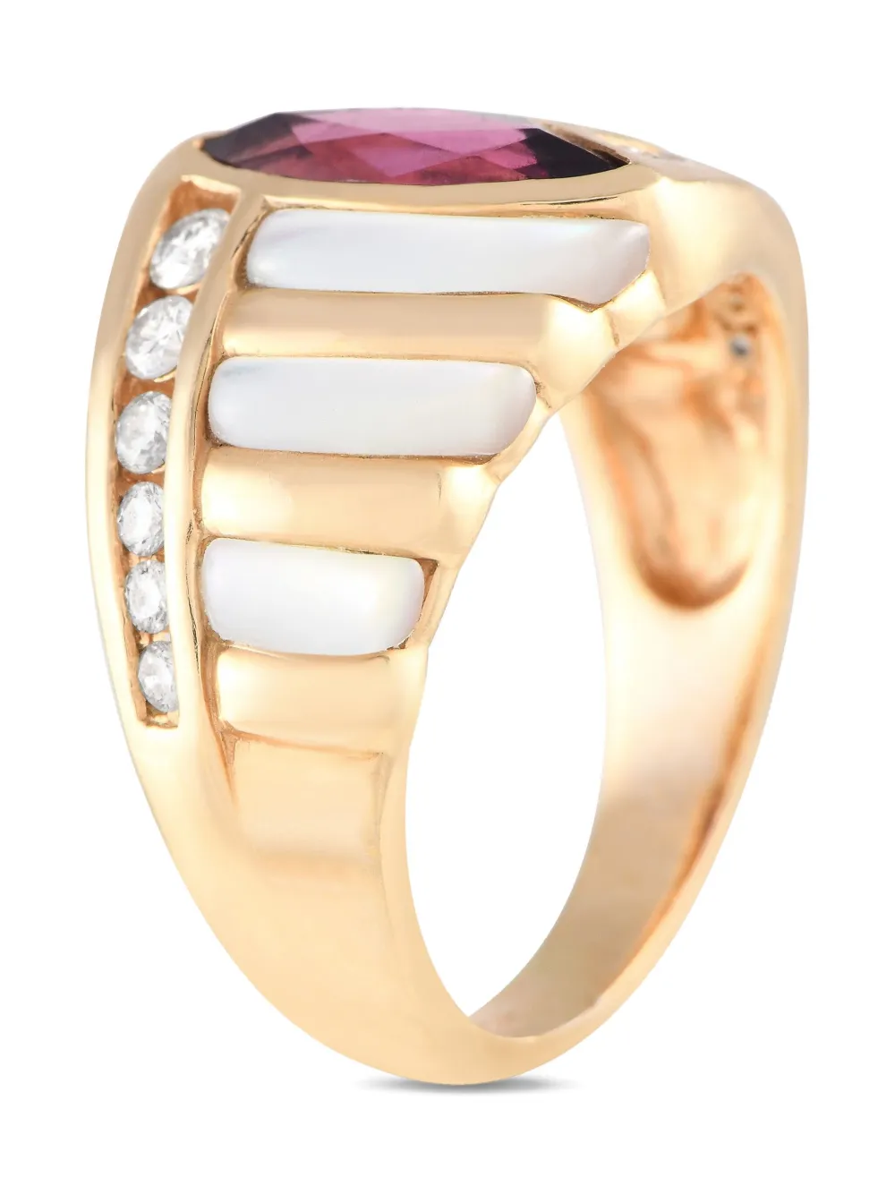 Kabana pre-owned 14K yellow gold tourmaline and diamond ring | Image 2
