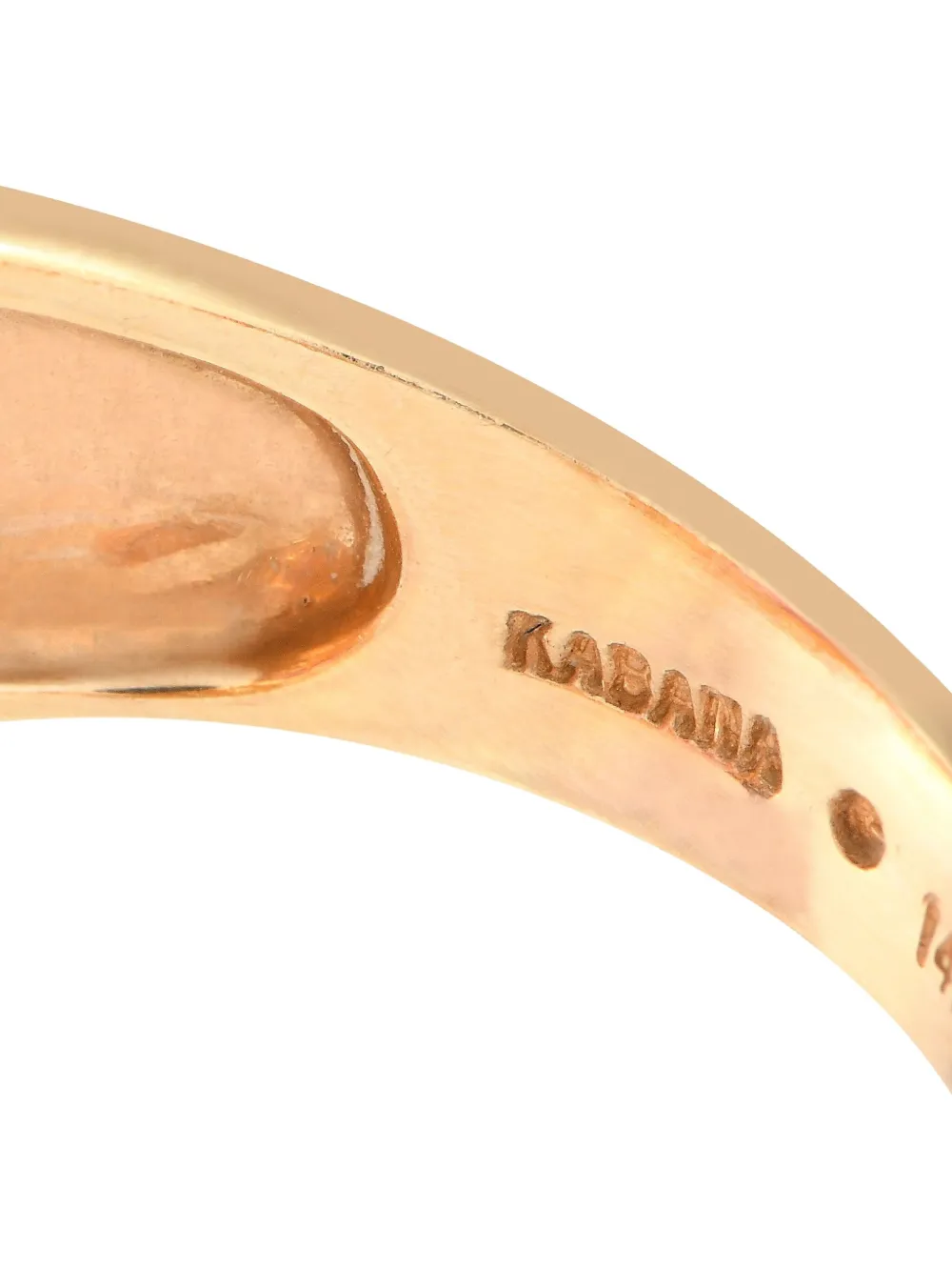 Pre-owned Kabana  14k Yellow Gold Tourmaline And Diamond Ring