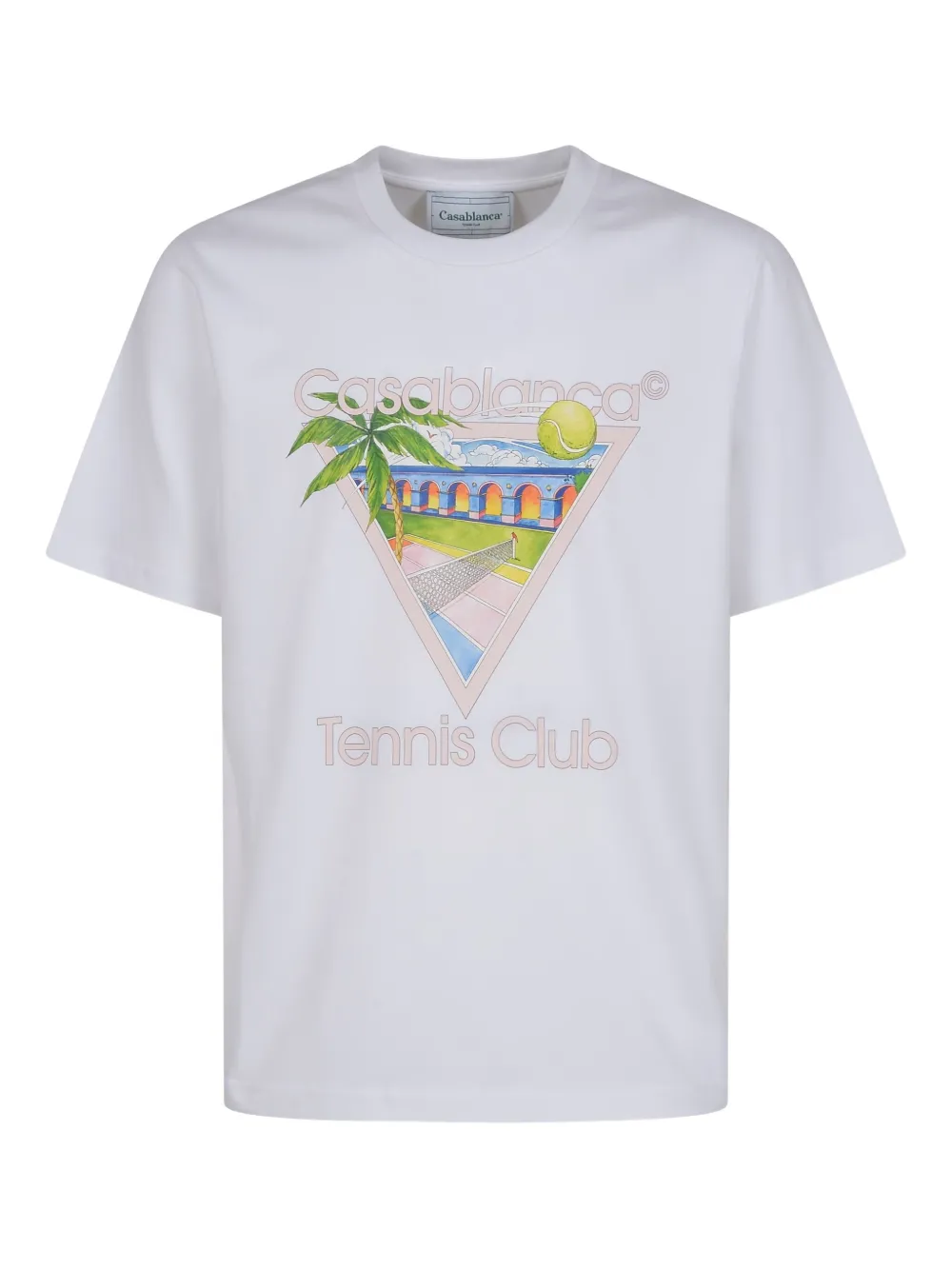 Casablanca T-shirt met print Wit