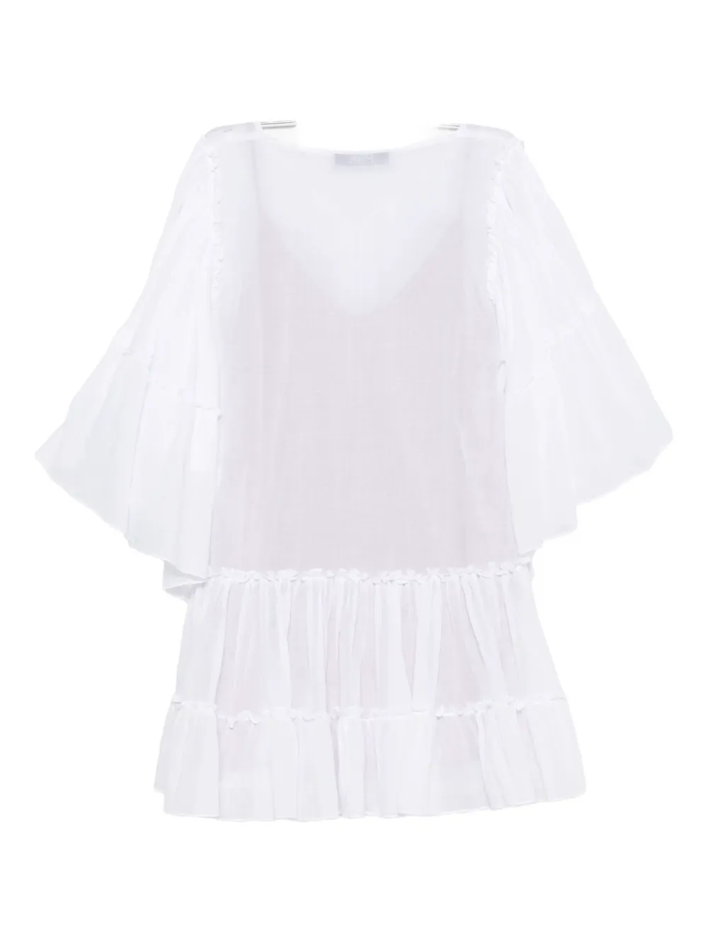 PNK Mini-jurk met ruches Wit