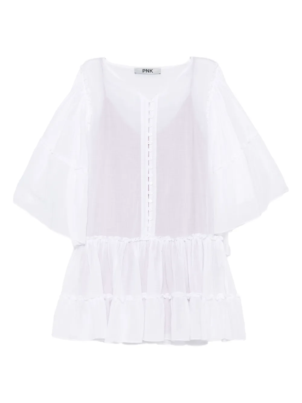 ruffled-detail mini dress