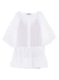 PNK ruffled-detail mini dress - White