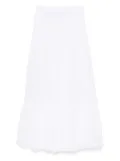 PNK pleated ruffled maxi skirt - White