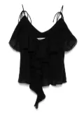 PNK lace-detail cotton top - Black