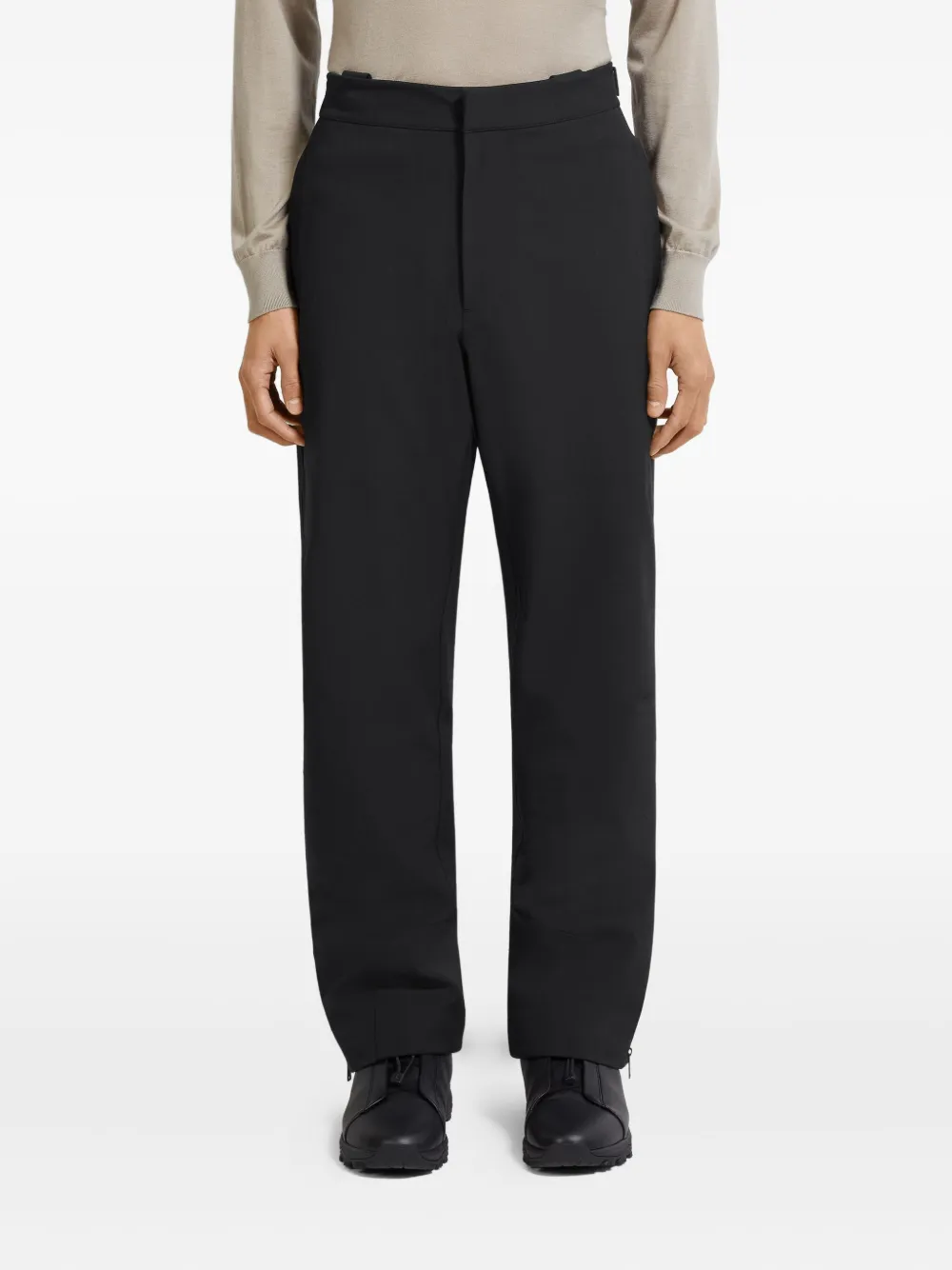 Zegna Skibroek met bretels en ritssluiting Zwart