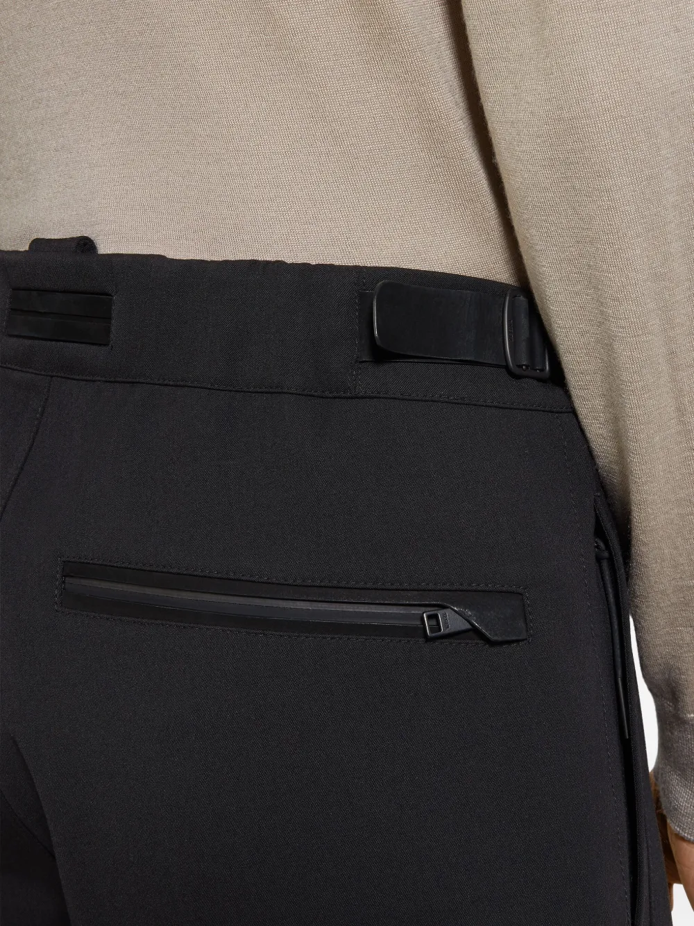 Zegna Skibroek met bretels en ritssluiting Zwart
