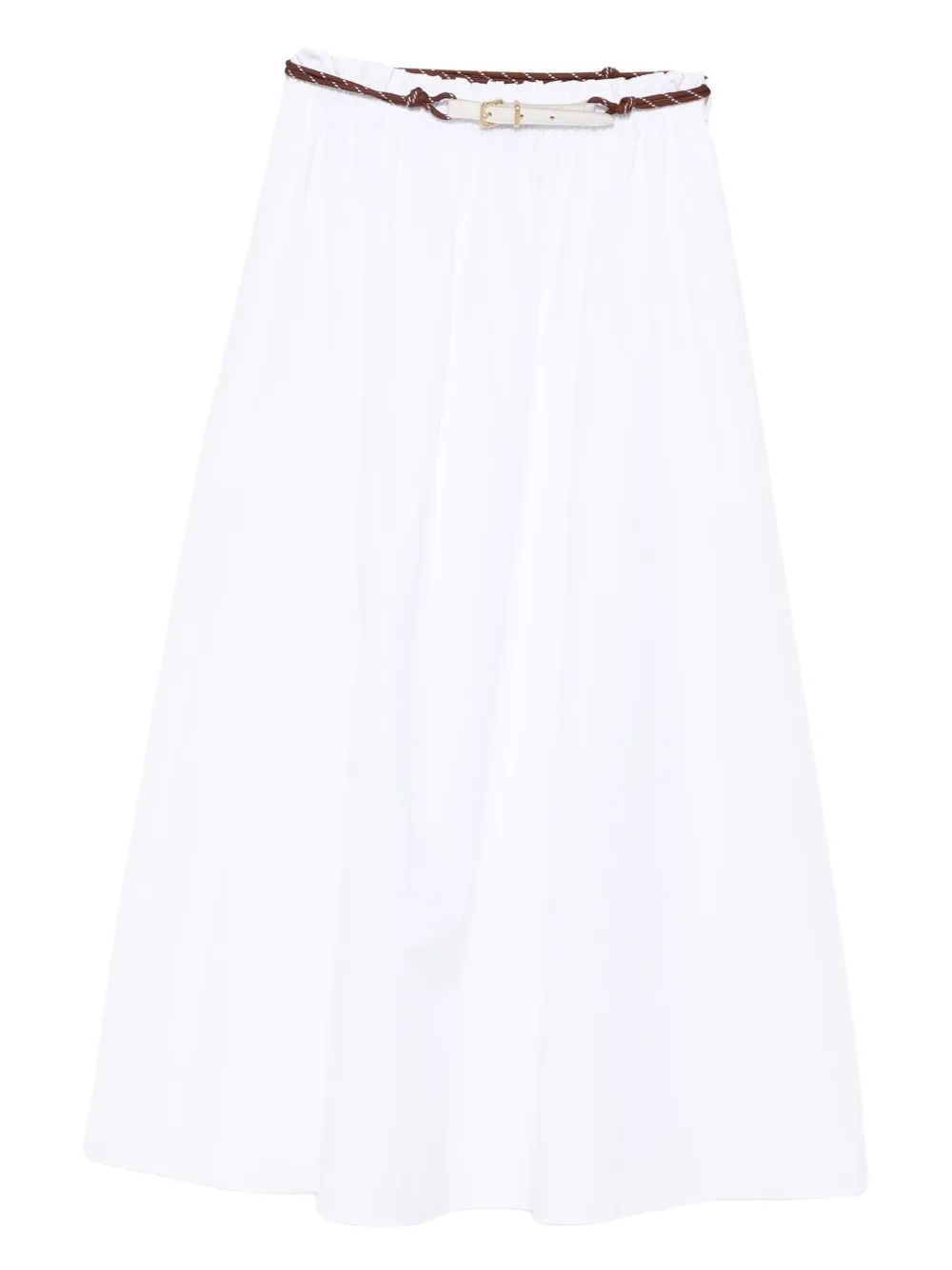 Miu Rok met elastische taille Wit