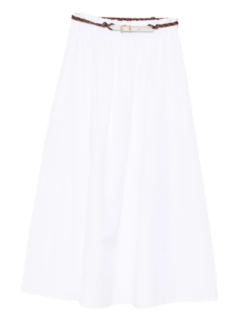 Miu Miu elasticated-waist cotton midi skirt