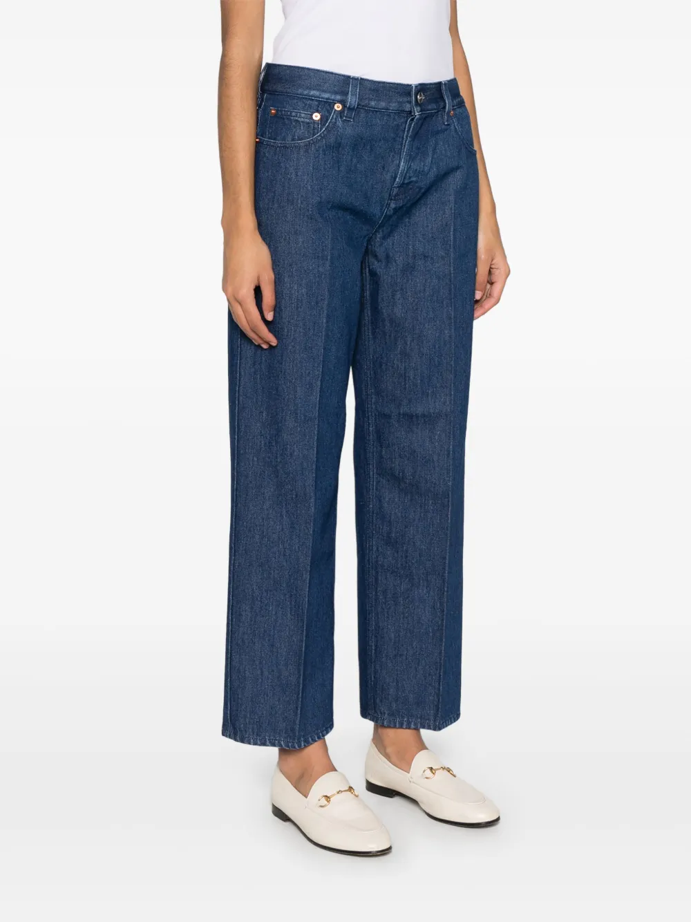 Gucci Jeans met persplooi Blauw