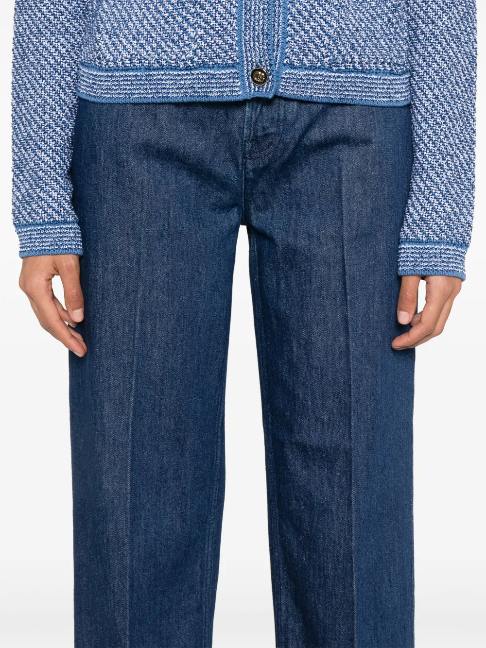 Gucci Jeans met persplooi Blauw