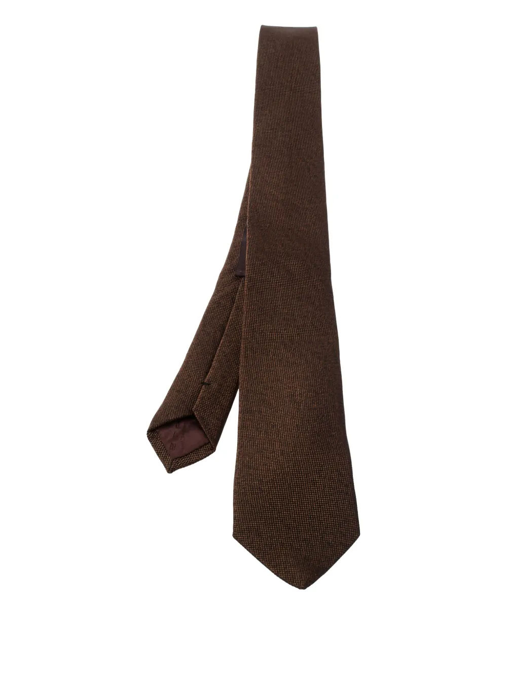 Etro Pre-Owned silk textured tie | Brown | Image 1