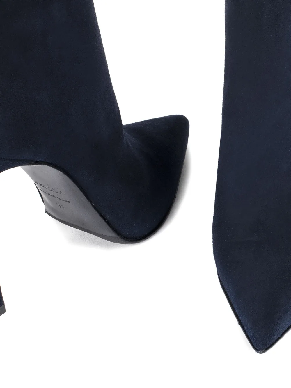 Le Silla 120mm Eva suede stiletto boots Blue
