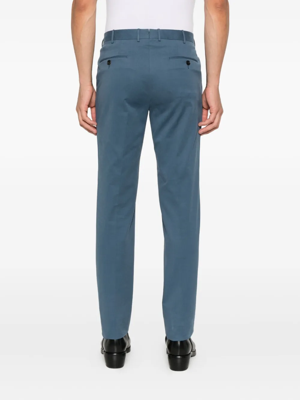 Zegna Chino met verborgen sluiting Blauw
