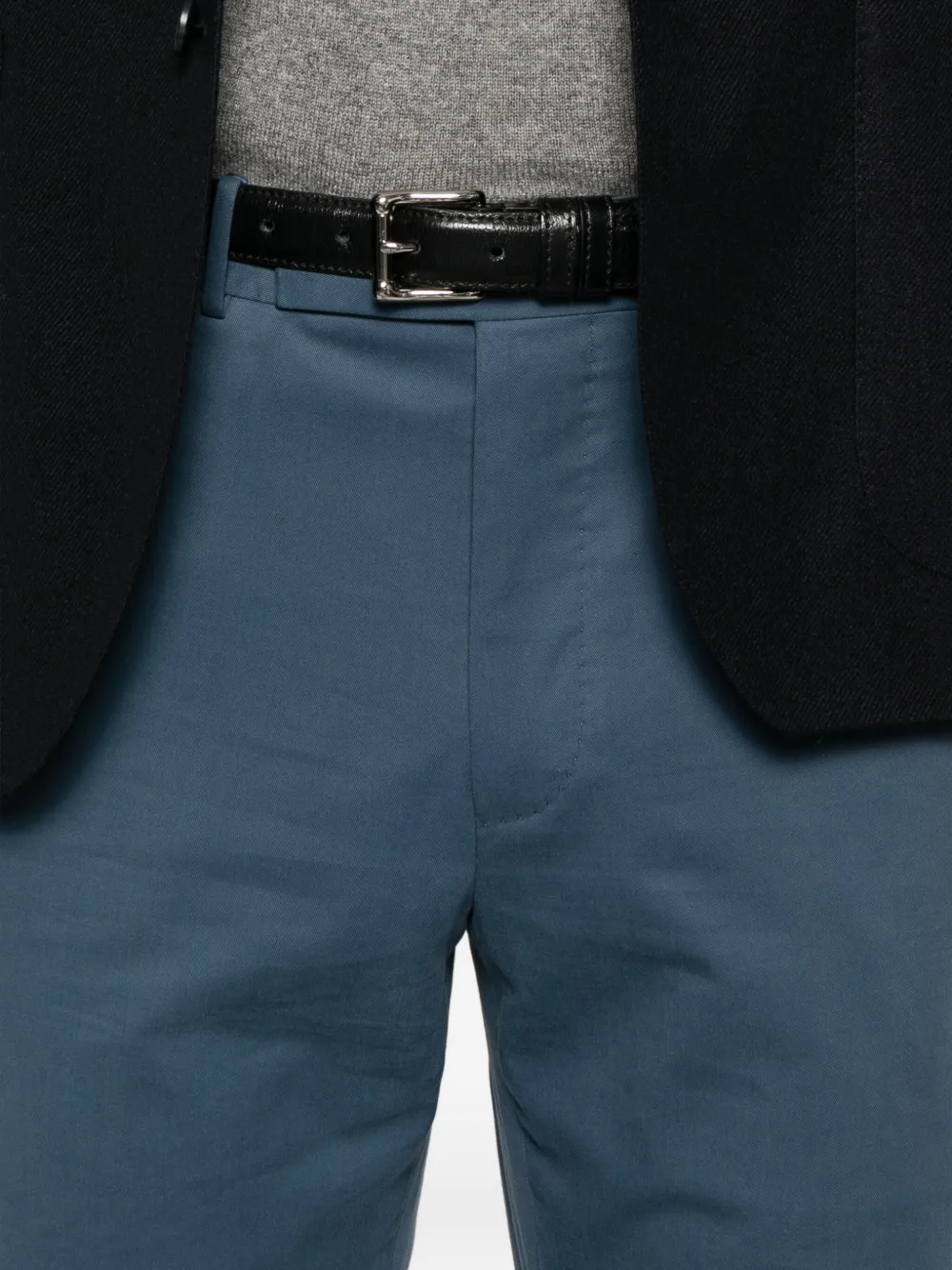 Zegna Chino met verborgen sluiting Blauw