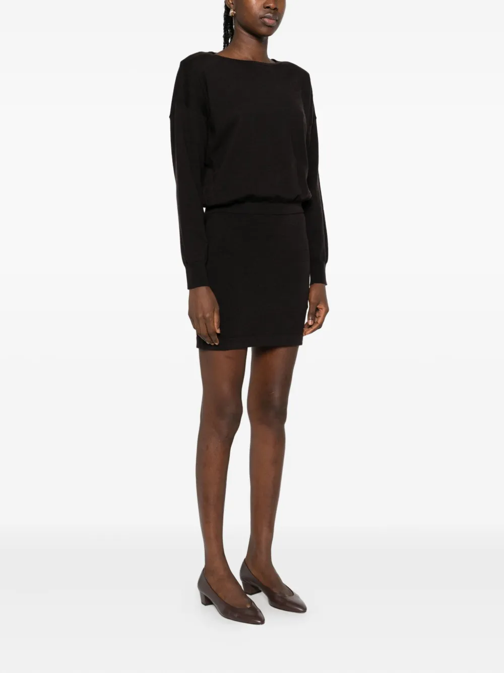 P.A.R.O.S.H. Mini-jurk met boothals Bruin