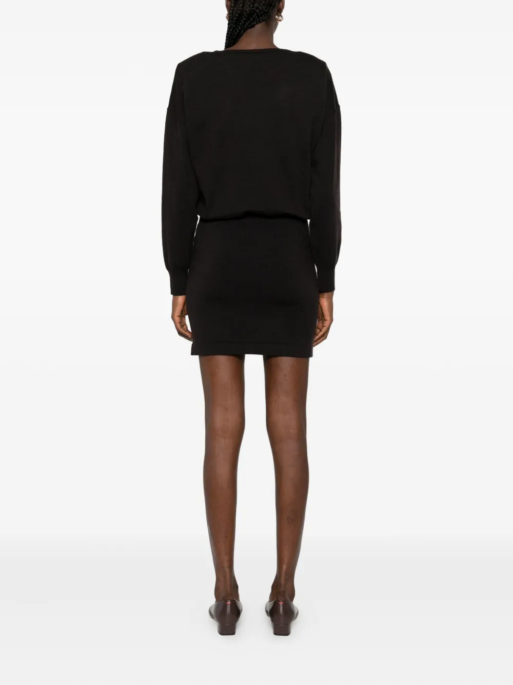 P.A.R.O.S.H. Mini-jurk met boothals Bruin