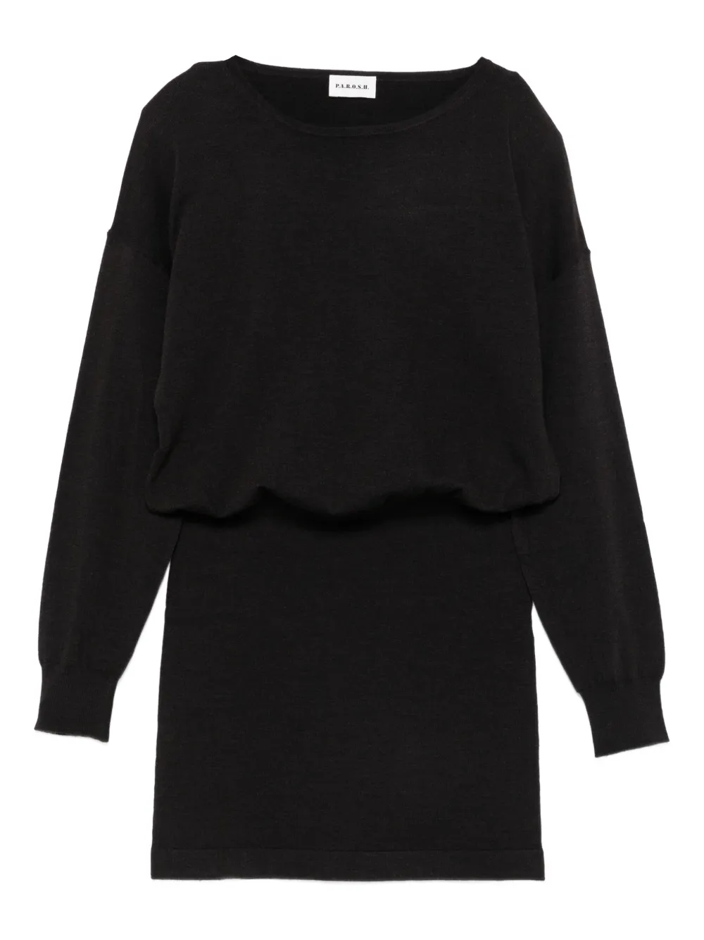 P.A.R.O.S.H. boat-neck mini dress Bruin