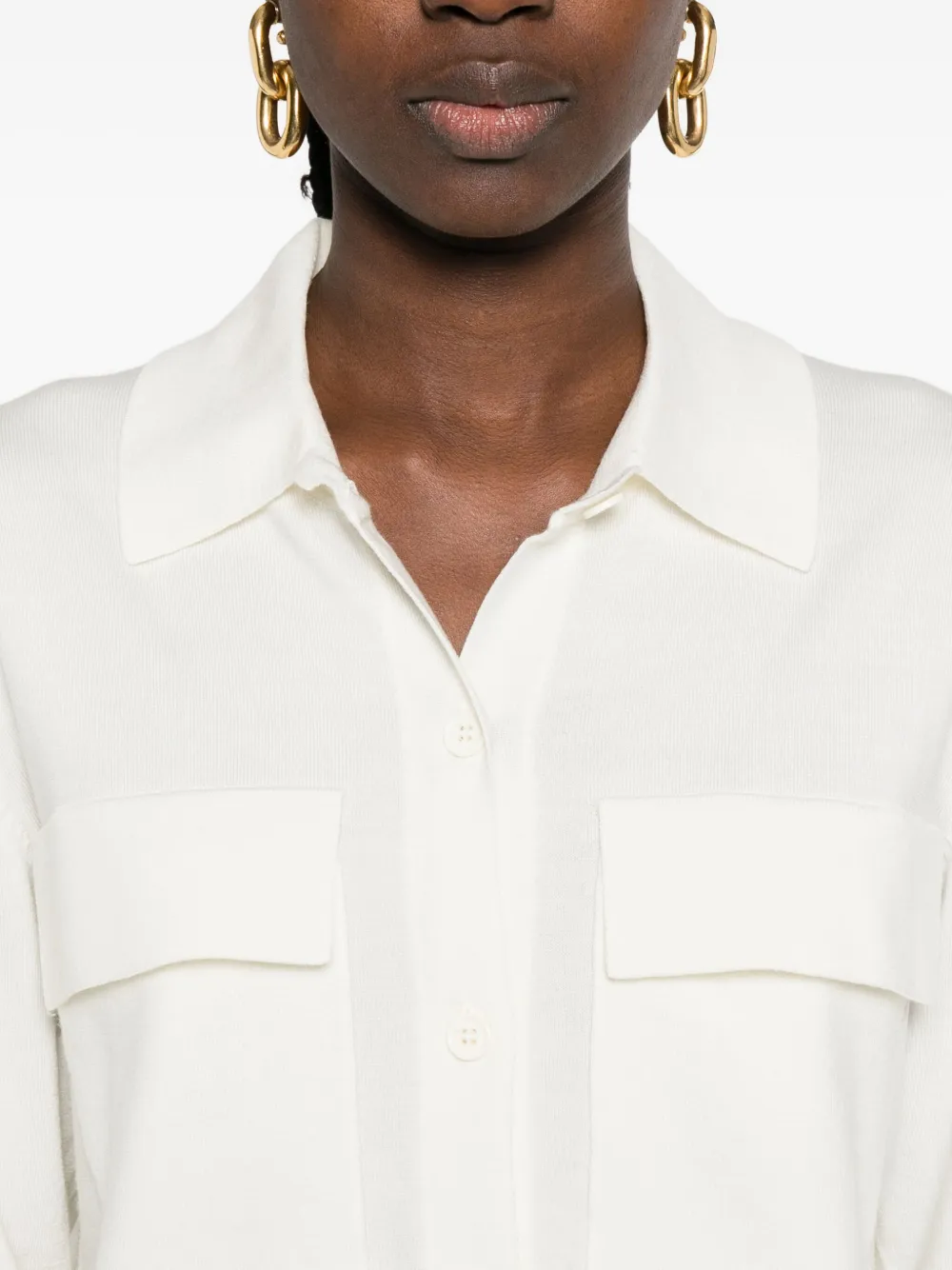 P.A.R.O.S.H. Blouse met zak met knopen Wit