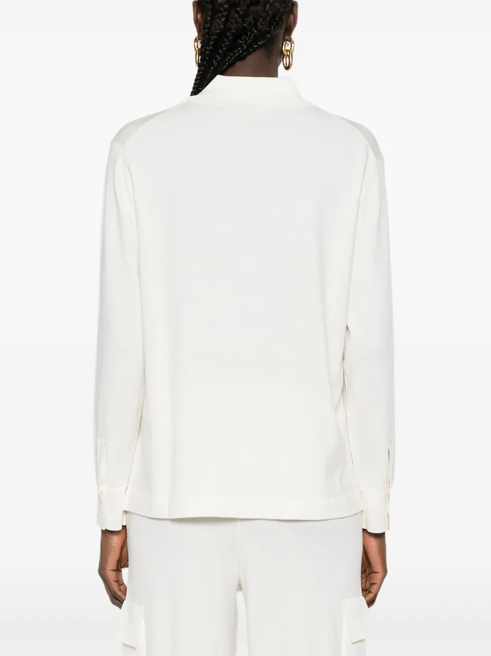 P.A.R.O.S.H. Blouse met zak met knopen Wit