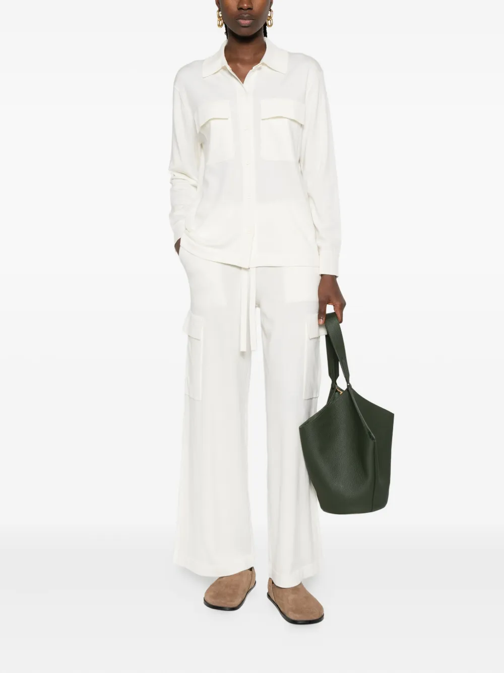 P.A.R.O.S.H. drawstring pocket trousers - Wit