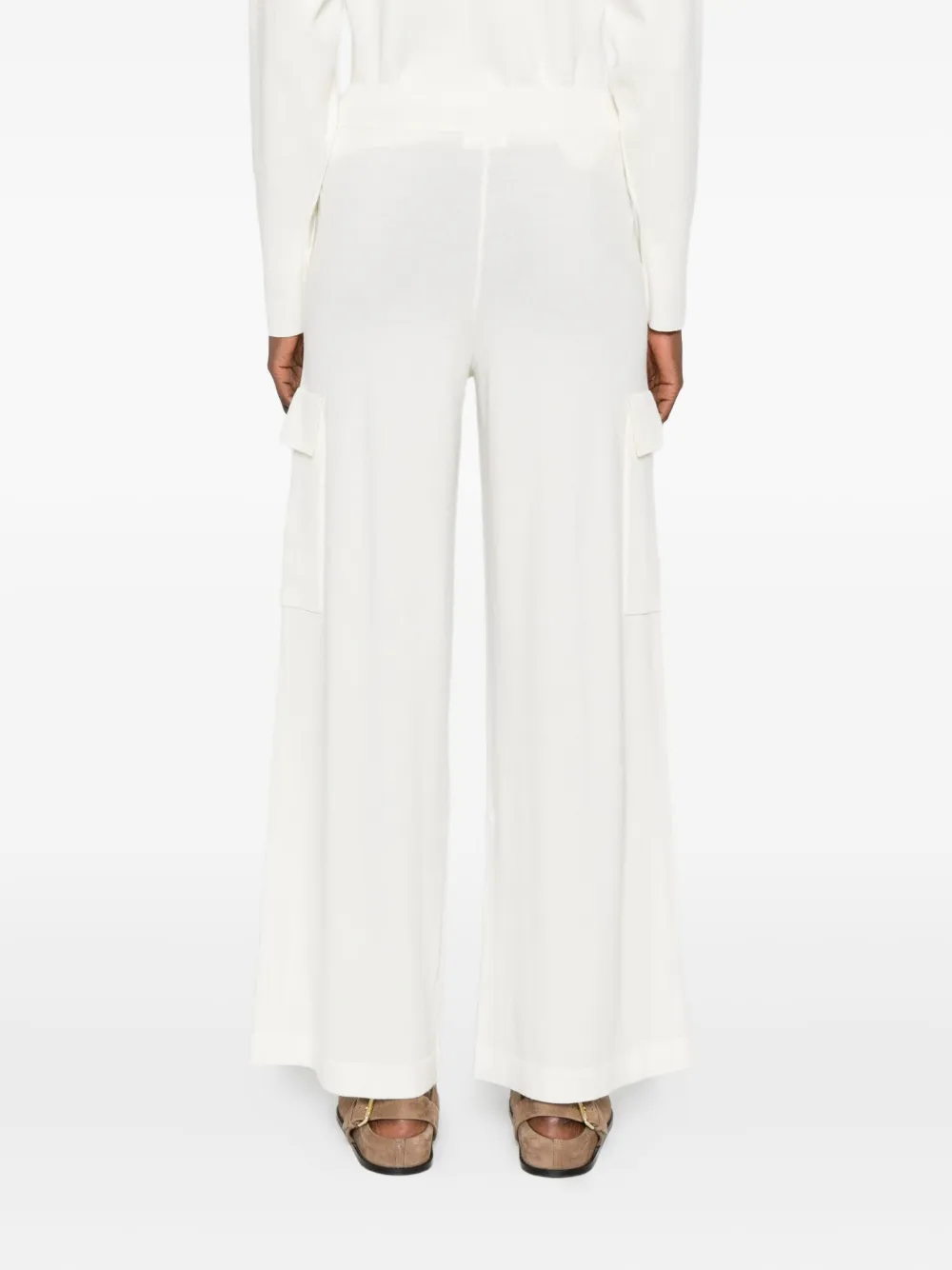 P.a.r.o.s.h Drawstring Pocket Trousers In White