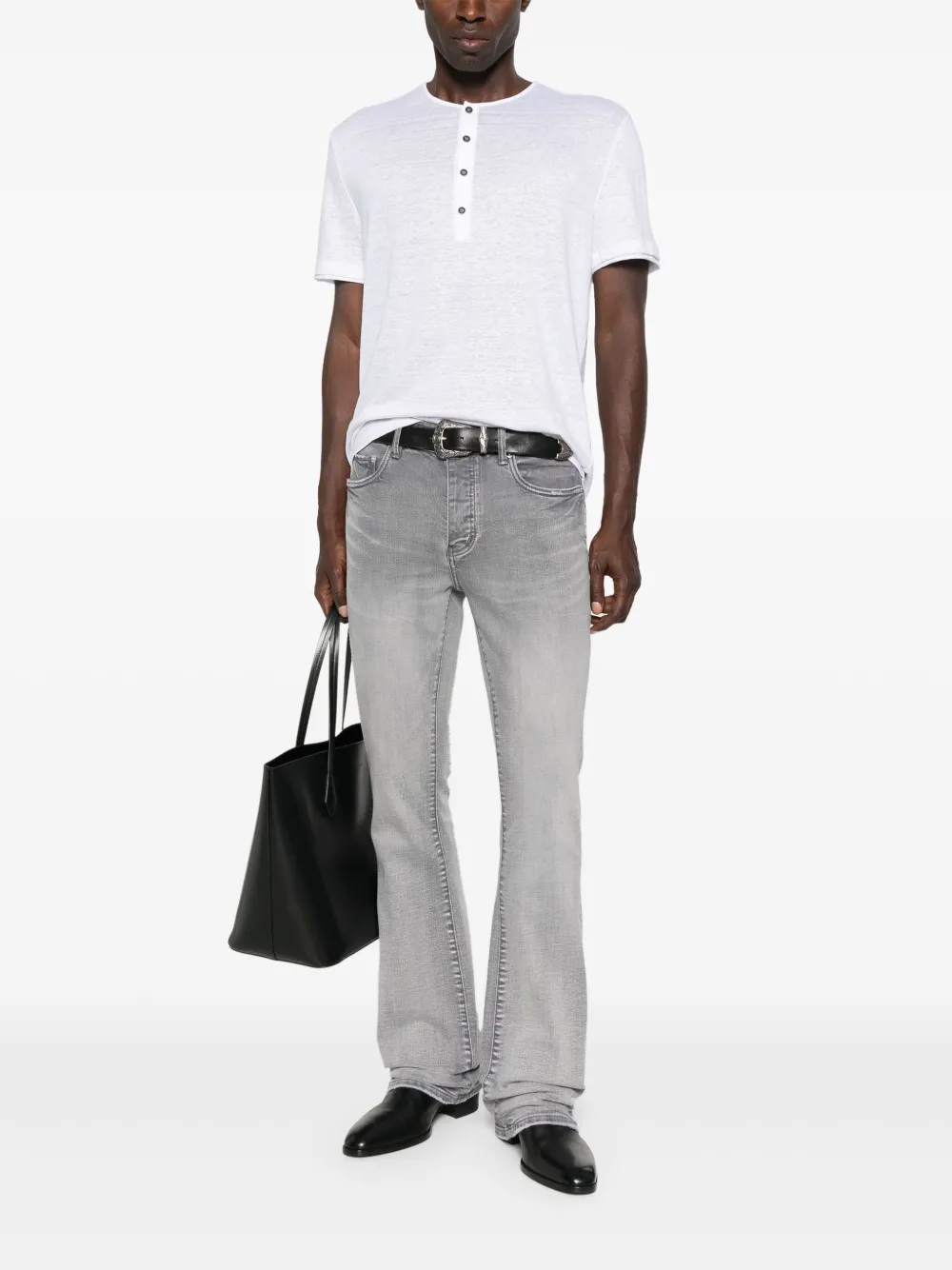 John Varvatos linen polo shirt | Image 2
