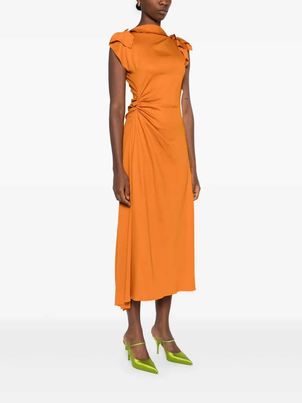 Victoria Beckham Asymmetrische jurk Oranje