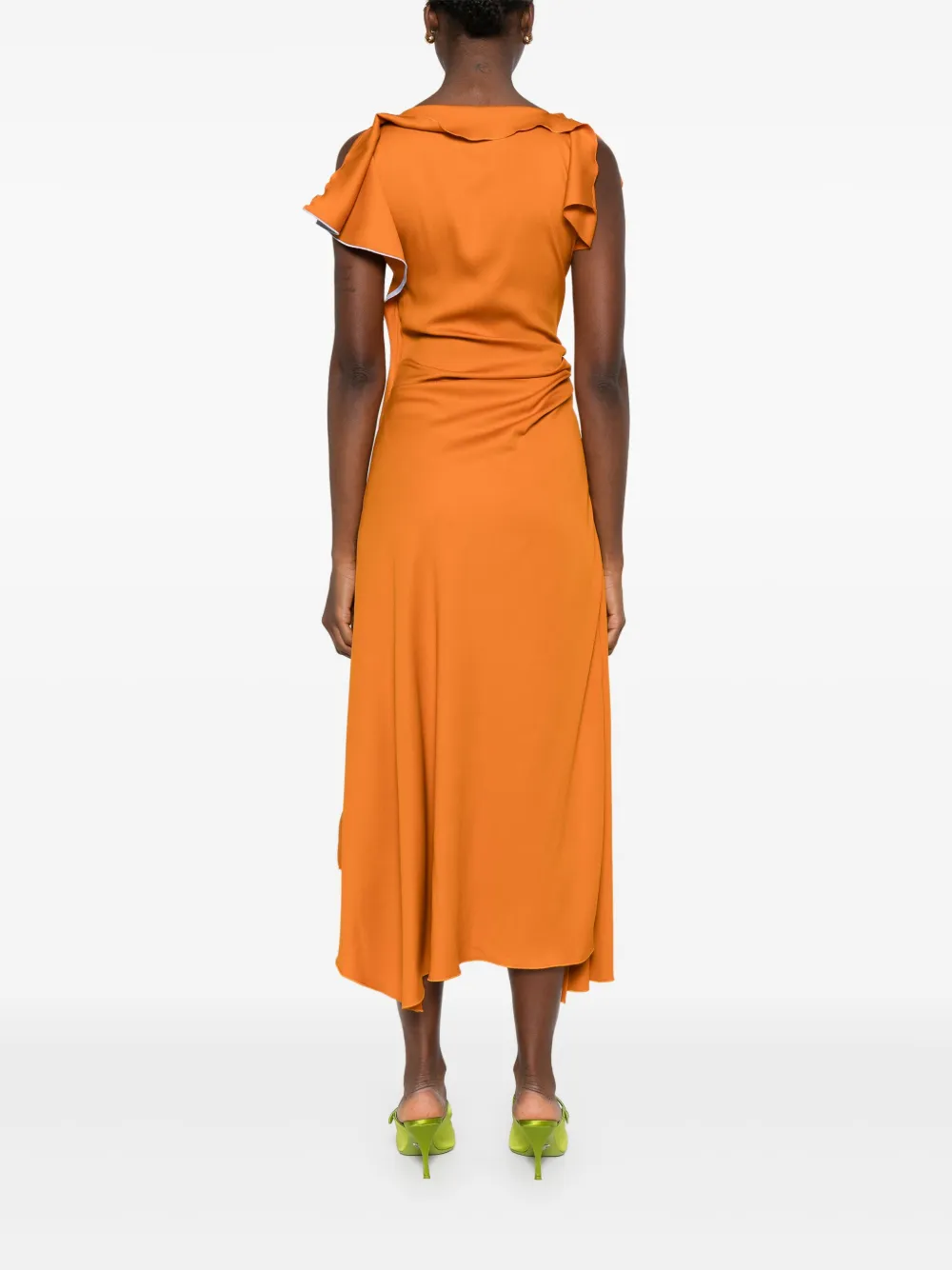 Victoria Beckham Asymmetrische jurk Oranje
