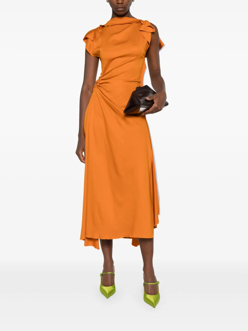 Victoria Beckham Asymmetrische jurk Oranje