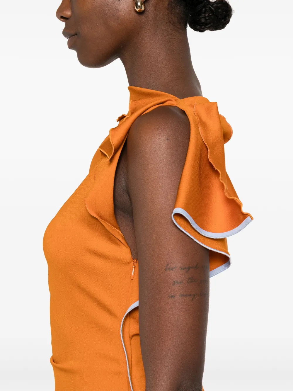Victoria Beckham Asymmetrische jurk Oranje