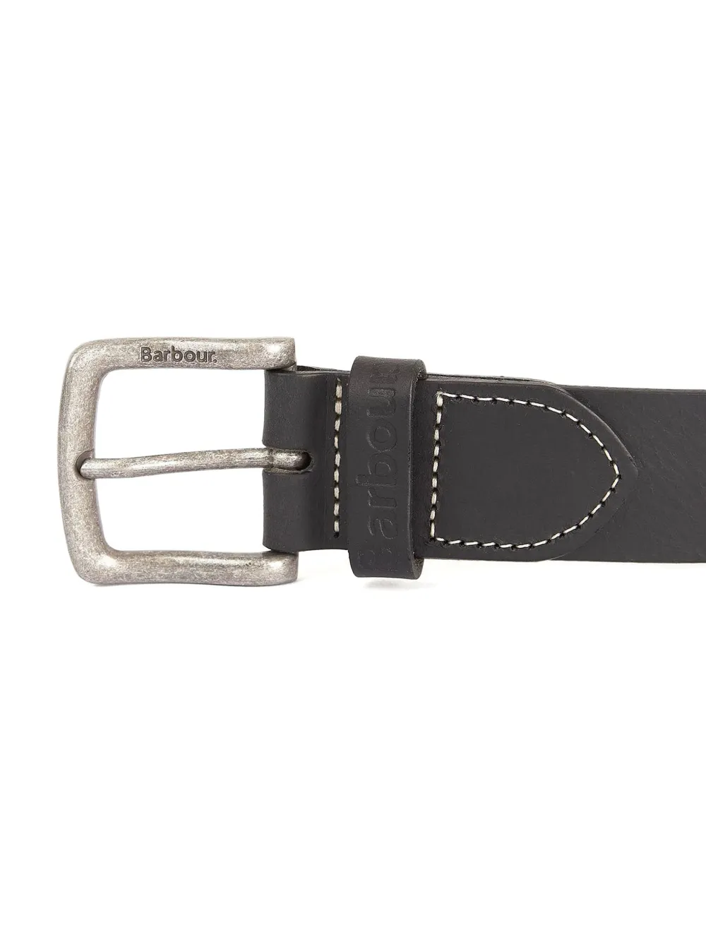 Barbour Leren portemonnee en riem set met logodetail Zwart