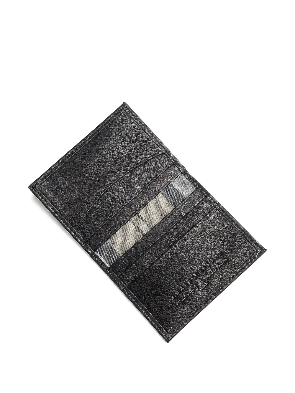 Barbour Leren portemonnee en riem set met logodetail Zwart
