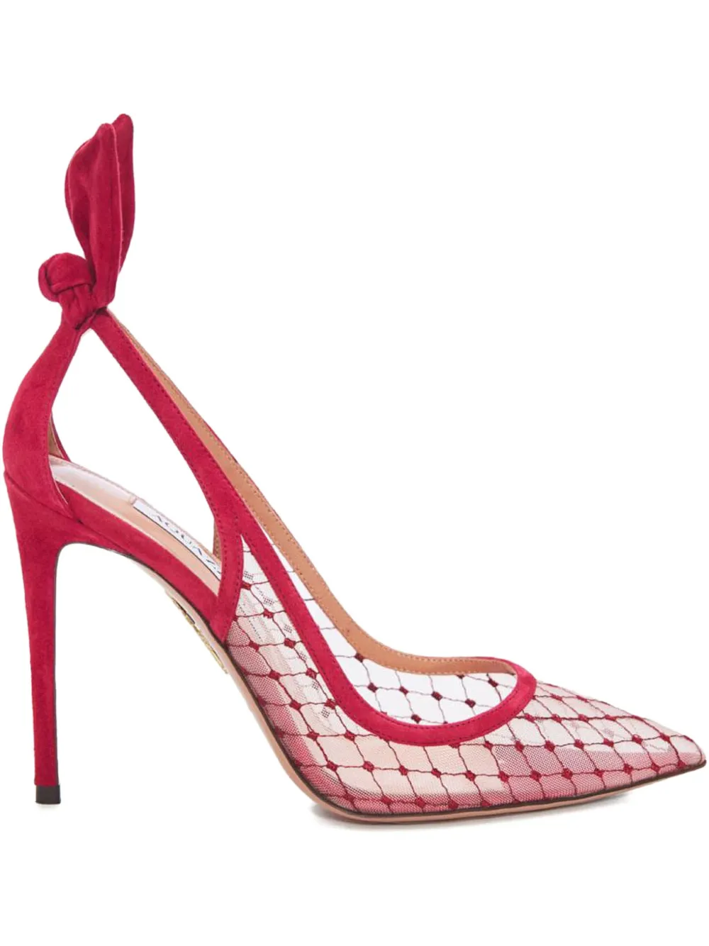 Aquazzura Stiletto pumps met mesh vlakken Rood