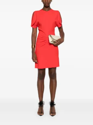 【VICTORIA BECKHAM】アシンメトリー ルーシュ ミディドレス Victoria Beckham - ギャザー・アシンメトリック・ミディドレス