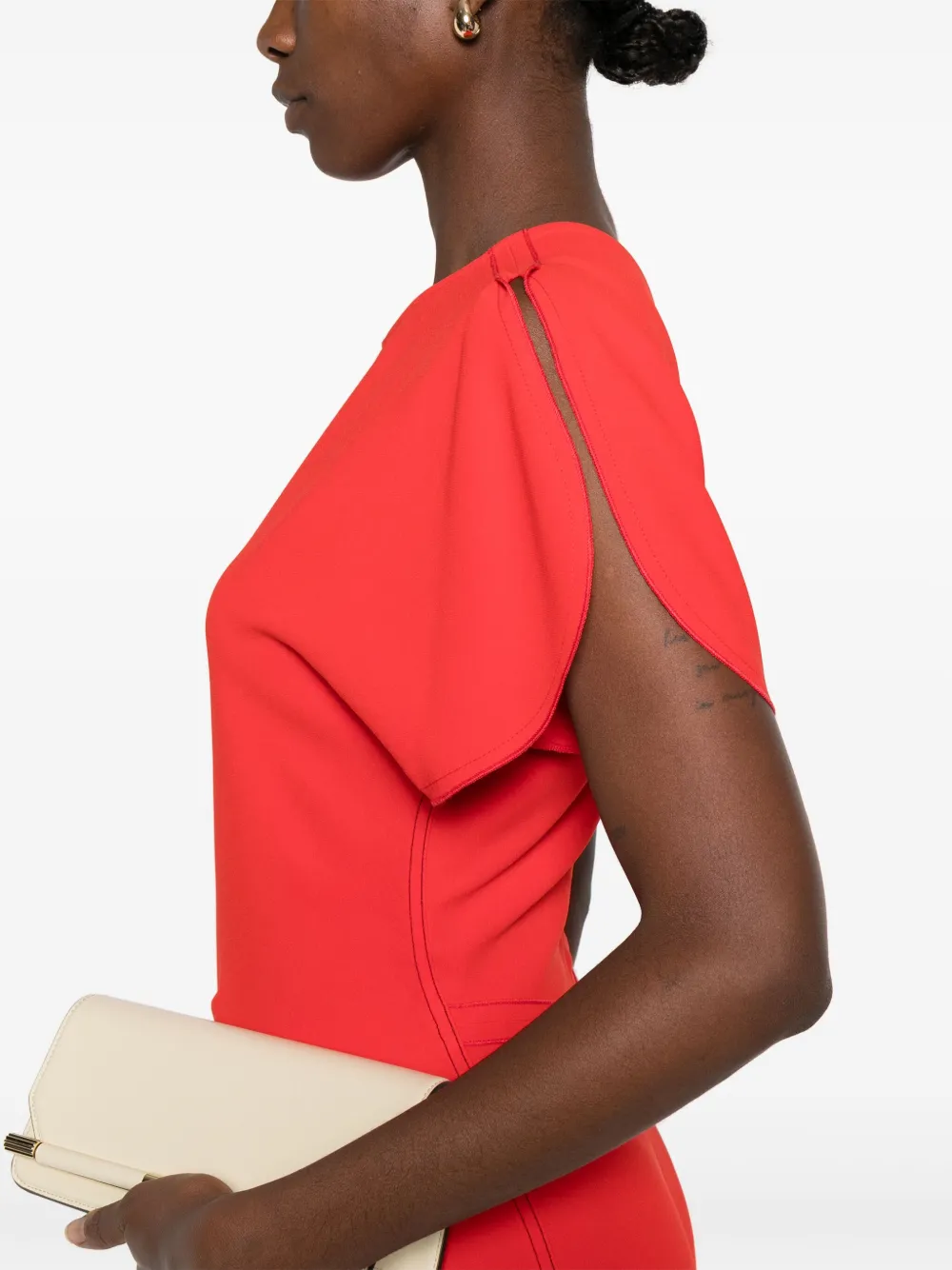 Victoria Beckham Jurk met korte mouwen Rood