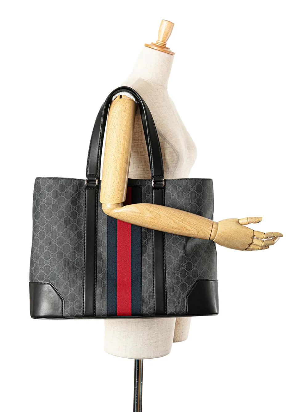 Gucci Pre-Owned 2000-2015 Large GG Supreme Web tote bag | Pre-Owned | Image 2