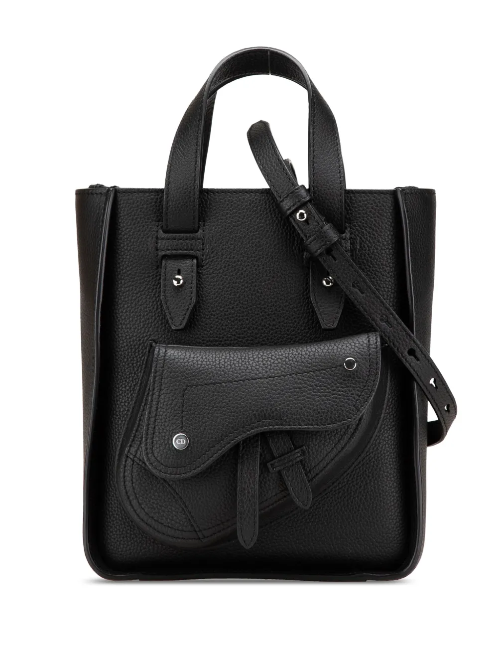 Christian Dior Pre-Owned mini sac à main Saddle en cuir de veau grainé (2019) | noir | Image 1