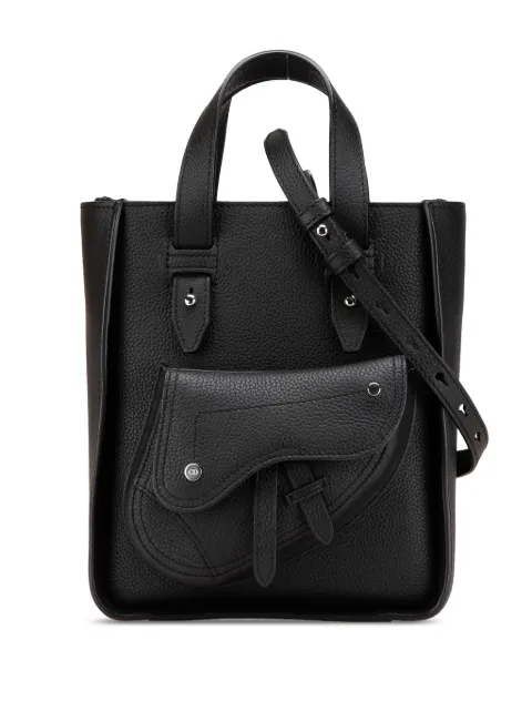 Christian Dior Pre-Owned 2019 Mini Grained Calfskin Saddle Tote satchel