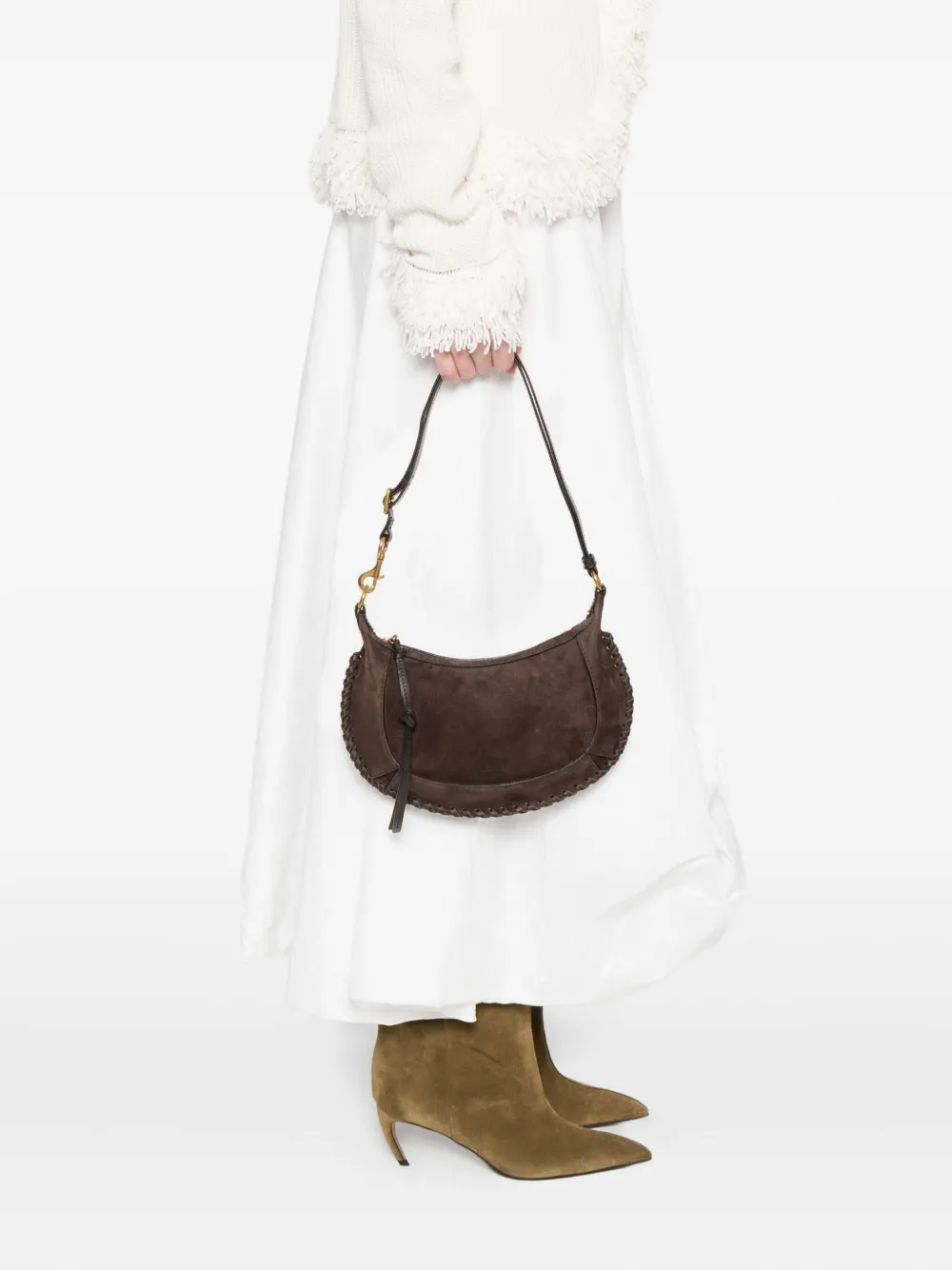 ISABEL MARANT Oskan topstitch suede shoulder bag | Image 2