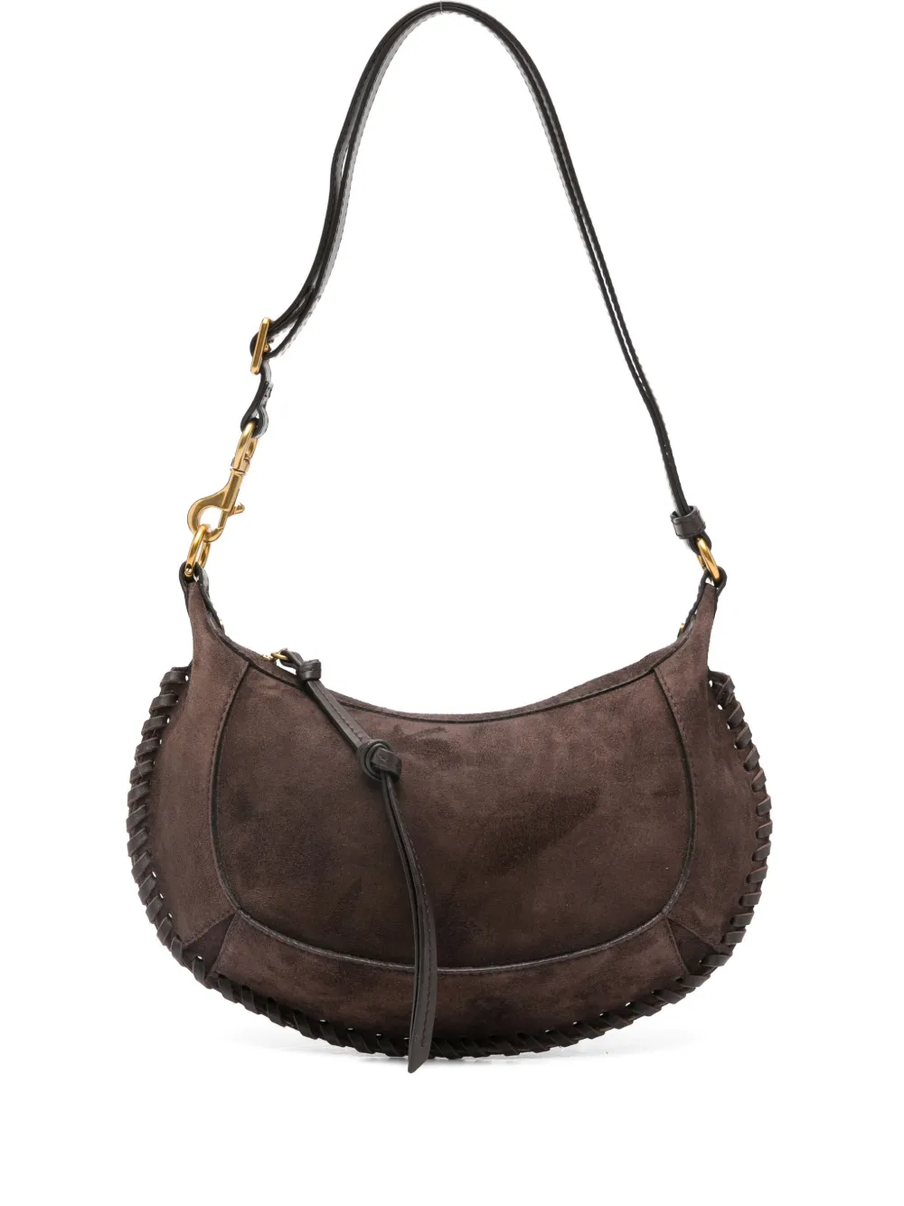 ISABEL MARANT Oskan topstitch suede shoulder bag | Brown | Image 1