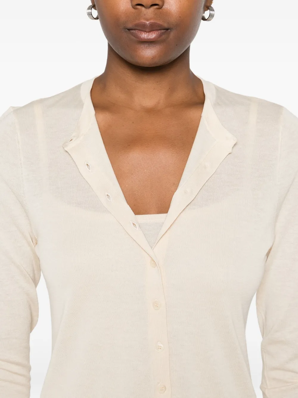 Sir Button-up Cardigan In Neutral