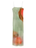 SIR. Calle square-neck print maxi dress - Green