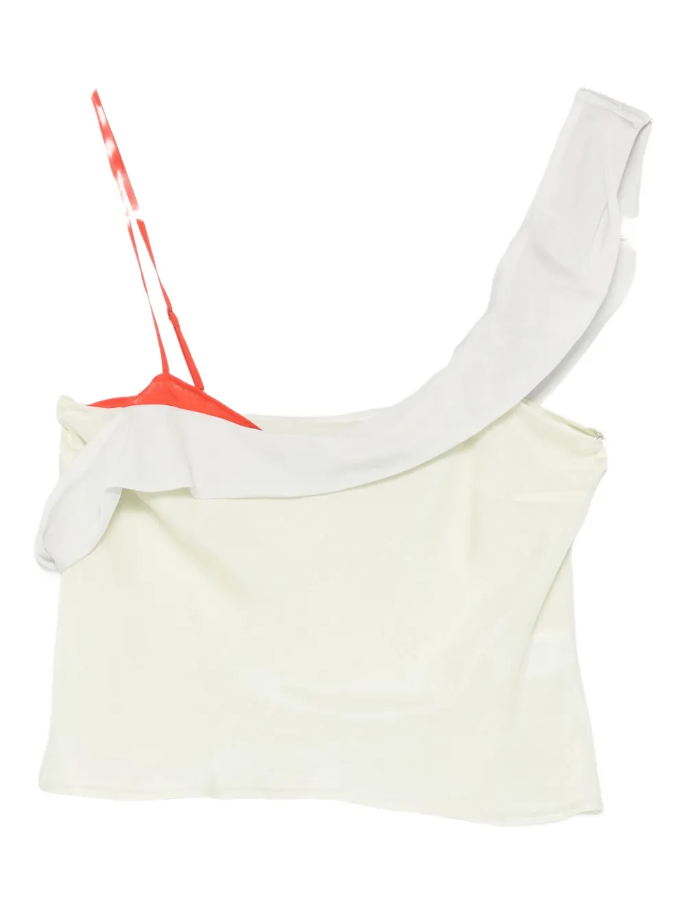 Sir Womens Splice Palma Overlay Off-shoulder Silk Cami Top Xs In White