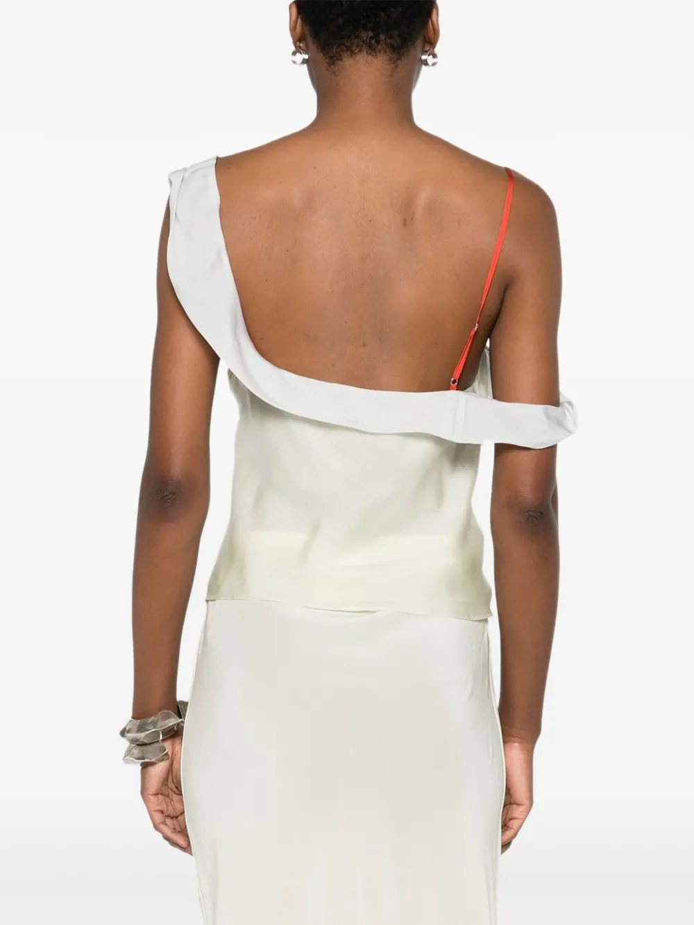 SIR. Palma off-shoulder top met ruches Beige