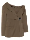 SIR. Sartoria asymmetric tailored mini dress - Brown