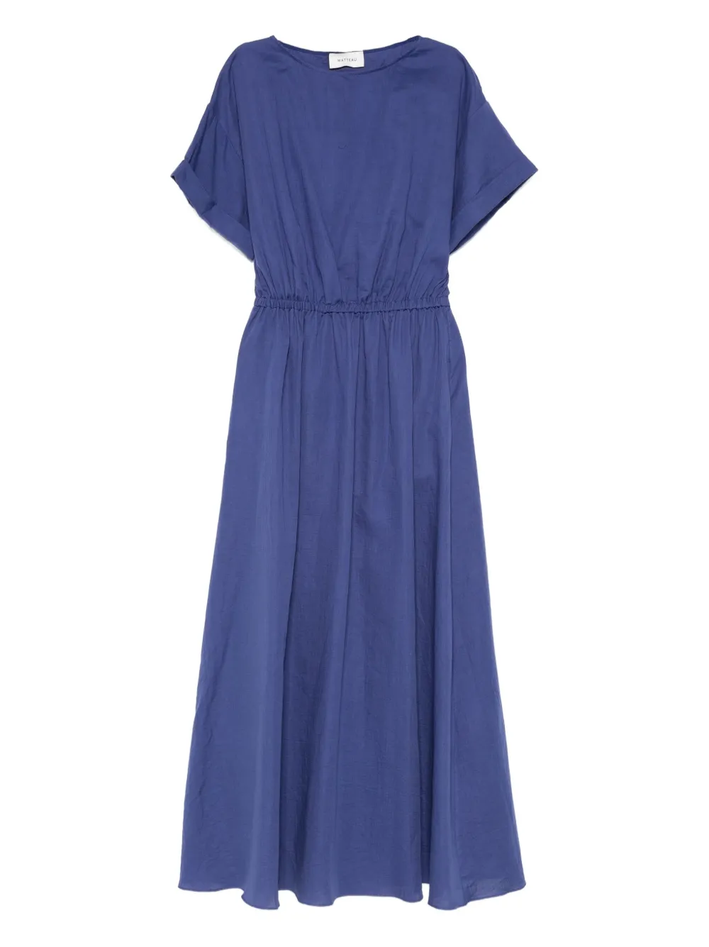 Matteau robe mi-longue à manches courtes | bleu | Image 1