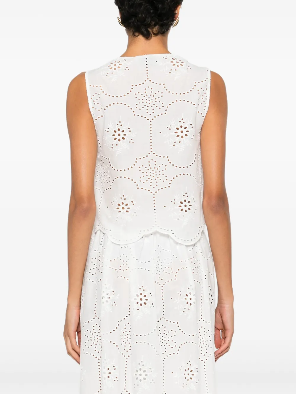 Broderie Tie Top