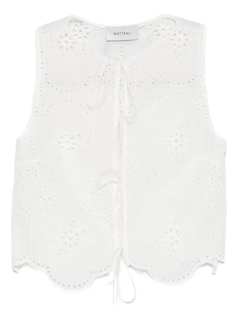 Matteau broderie tie top